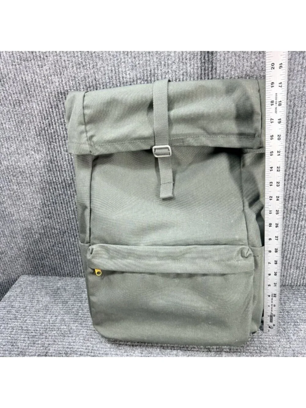 Ikea Dromsak Bag 21 Liter Green Canvas Backpack Laptop Daypack Camping 22321